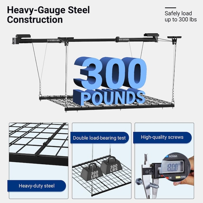 Garage storage rack lift sales